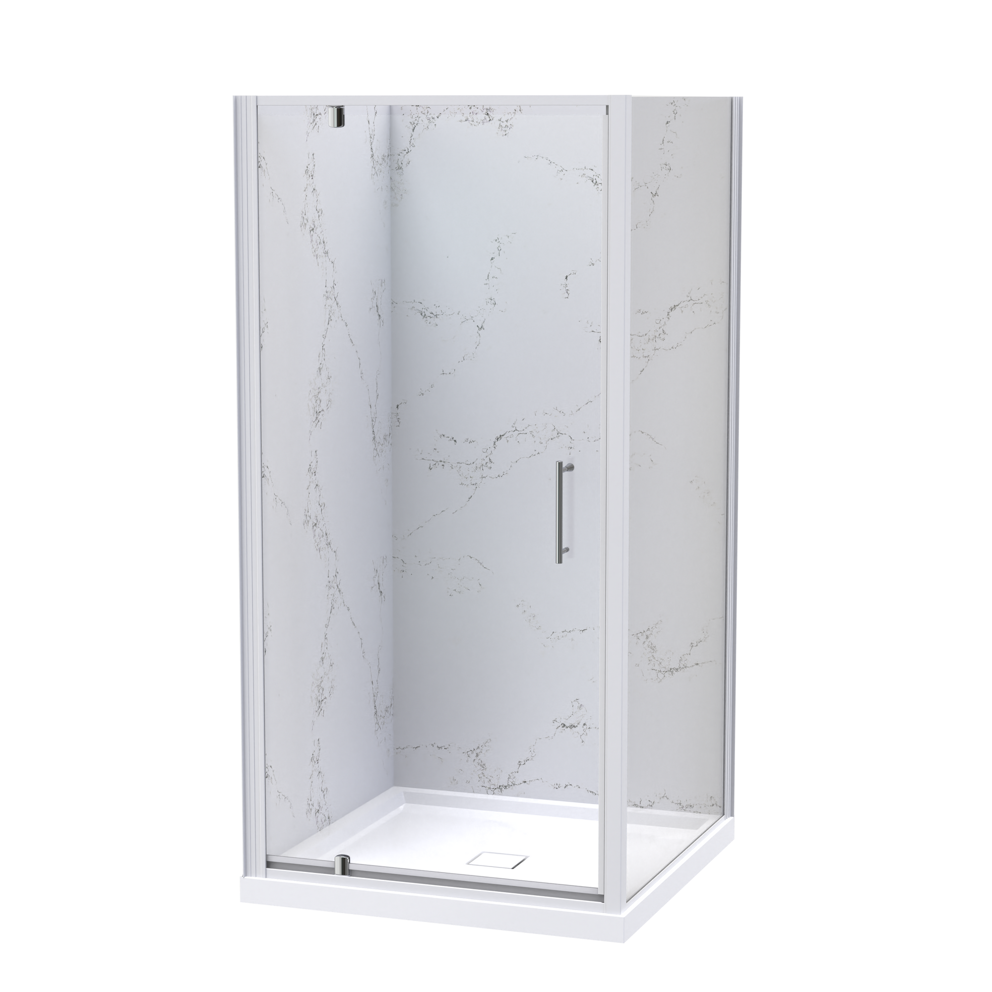 Eclipse 1000x1000 Two Wall Shower