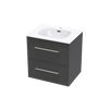 Array Berlin Nera 600 Double Drawer Wall Vanity