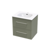 Array Berlin Nera 600 Double Drawer Wall Vanity