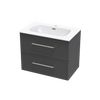 Array Berlin Nera 750 Double Drawer Wall Vanity