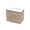 Array Oslo Serifos 750 Double Drawer Wall Vanity