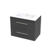 Array Oslo Serifos 750 Double Drawer Wall Vanity