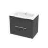 Array Riada Nera 750 Double Drawer Wall Vanity