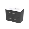 Array Oslo Serifos 800 Double Drawer Wall Vanity