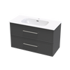 Array Berlin Nera 1015 Double Drawer Wall Vanity