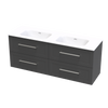 Array Oslo Serifos 1500 Double Basin 4 Drawer Wall Vanity