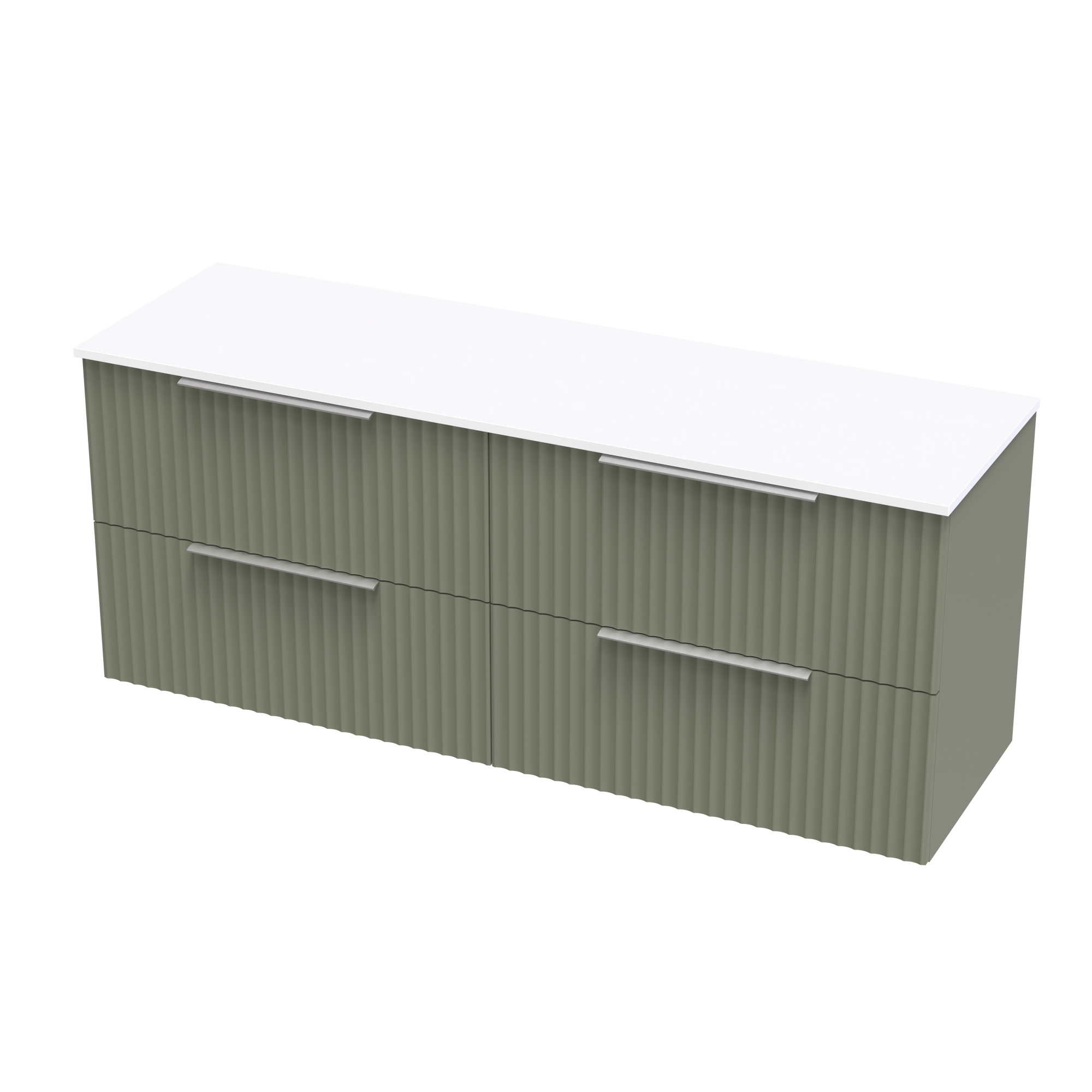 Array Drawer Array Riada Pro 1500 Double Basin 4 Drawer Wall Vanity