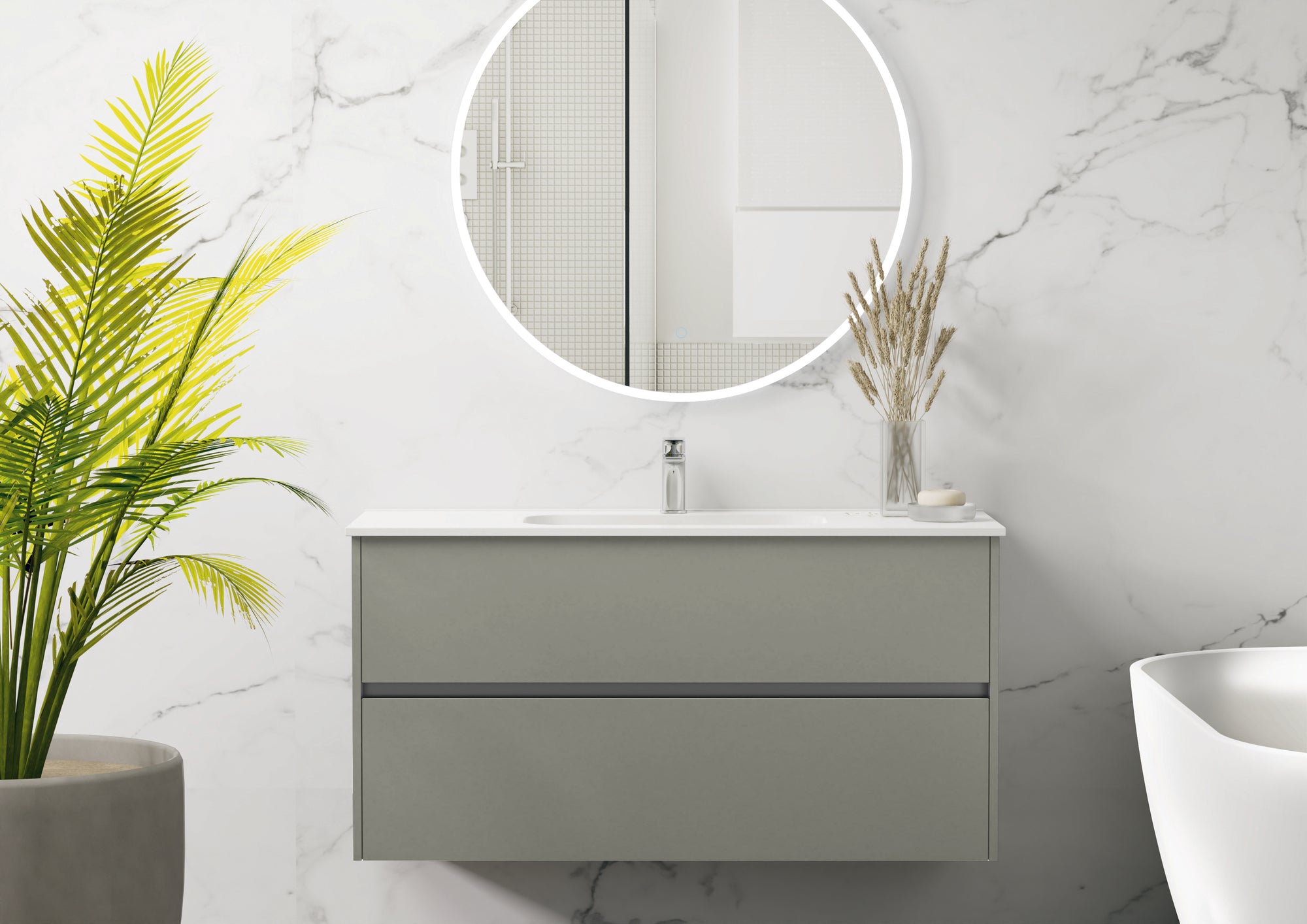 800 Alume LED Round Back Lit Mirror | Athena - Coming September 2026