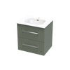 Verto Nera 600 Double Drawer Wall Vanity