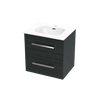 Verto Nera 600 Double Drawer Wall Vanity