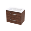 Verto Nera 750 Double Drawer Wall Vanity