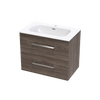 Verto Nera 750 Double Drawer Wall Vanity