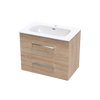Verto Nera 750 Double Drawer Wall Vanity