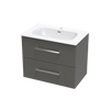 Verto Nera 750 Double Drawer Wall Vanity