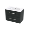 Verto Nera 815 Double Drawer Wall Vanity