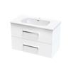 Verto Nera 900 Double Drawer Wall Vanity