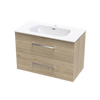 Verto Nera 900 Double Drawer Wall Vanity