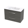 Verto Nera 900 Double Drawer Wall Vanity