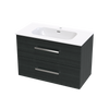 Verto Nera 900 Double Drawer Wall Vanity