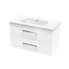 Verto Nera 1015 Double Drawer Wall Vanity