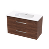 Verto Nera 1015 Double Drawer Wall Vanity