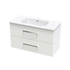 Verto Nera 1015 Double Drawer Wall Vanity