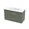 Verto Nera 1015 Double Drawer Wall Vanity