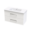 Verto Nera 1015 Double Drawer Wall Vanity