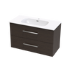 Verto Nera 1015 Double Drawer Wall Vanity