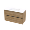 Syrtari Serifos 1000 Double Drawer Wall Vanity