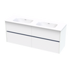 Syrtari Serifos 1500 Double Basin 4 Drawer Wall Vanity