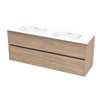 Syrtari Serifos 1500 Double Basin 4 Drawer Wall Vanity