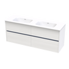 Syrtari Serifos 1500 Double Basin 4 Drawer Wall Vanity