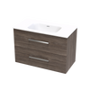 Verto Serifos 900 Double Drawer Wall Vanity