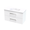 Verto Serifos 1000 Double Drawer Wall Vanity