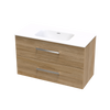 Verto Serifos 1000 Double Drawer Wall Vanity
