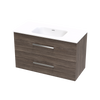 Verto Serifos 1000 Double Drawer Wall Vanity