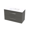 Verto Serifos 1000 Double Drawer Wall Vanity