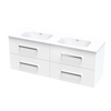 Verto Serifos 1500 Double Basin 4 Drawer Wall Vanity