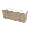 Verto Serifos 1500 Double Basin 4 Drawer Wall Vanity