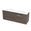 Verto Serifos 1500 Double Basin 4 Drawer Wall Vanity