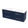 Verto Serifos 1500 Double Basin 4 Drawer Wall Vanity