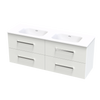 Verto Serifos 1500 Double Basin 4 Drawer Wall Vanity