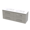 Verto Serifos 1500 Double Basin 4 Drawer Wall Vanity