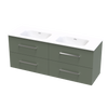 Verto Serifos 1500 Double Basin 4 Drawer Wall Vanity