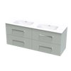 Verto Serifos 1500 Double Basin 4 Drawer Wall Vanity