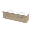 Verto Serifos 1500 Double Basin 2 Drawer Wall Vanity