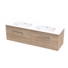 Verto Serifos 1500 Double Basin 2 Drawer Wall Vanity