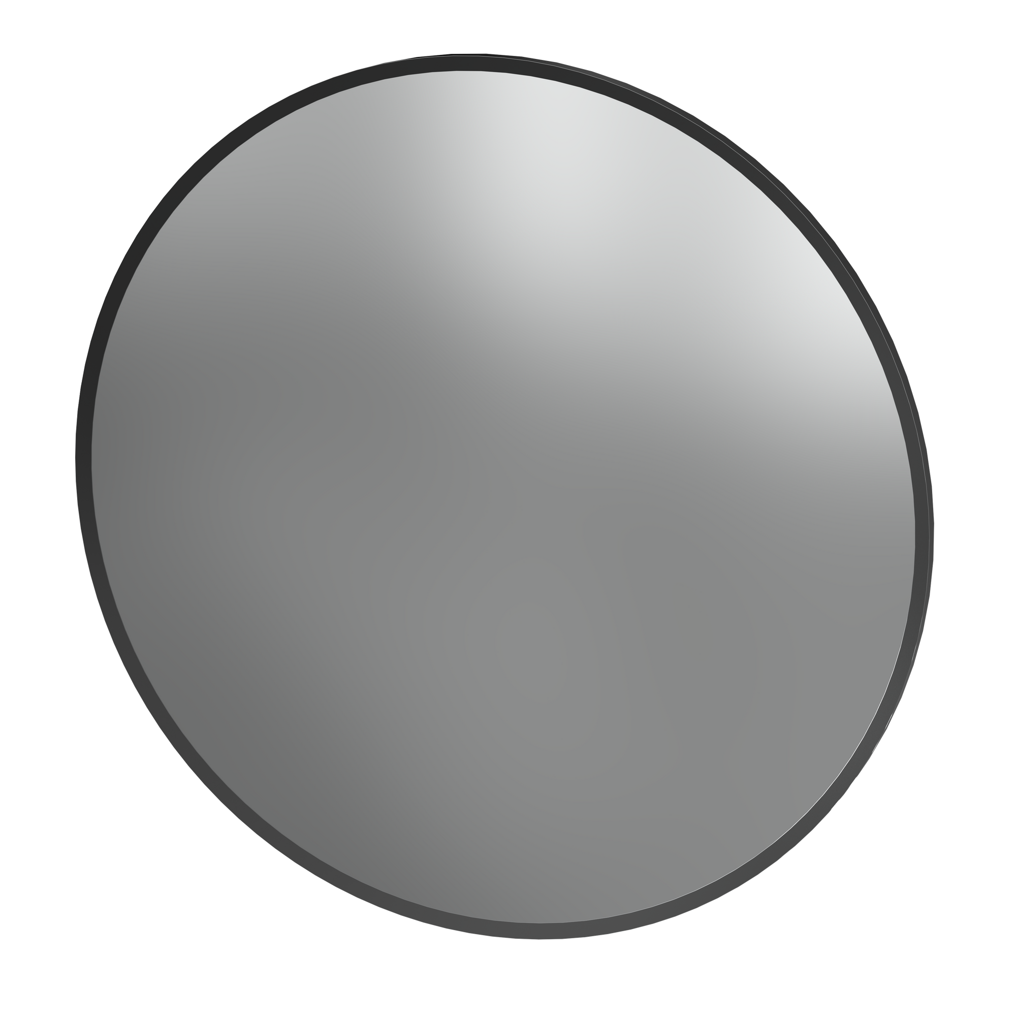 Soji Black 900 Round Framed Mirror
