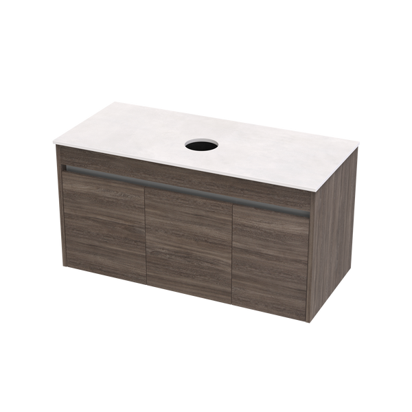 Alumino vanity with aluminium frame design in contemporary bathroom setting